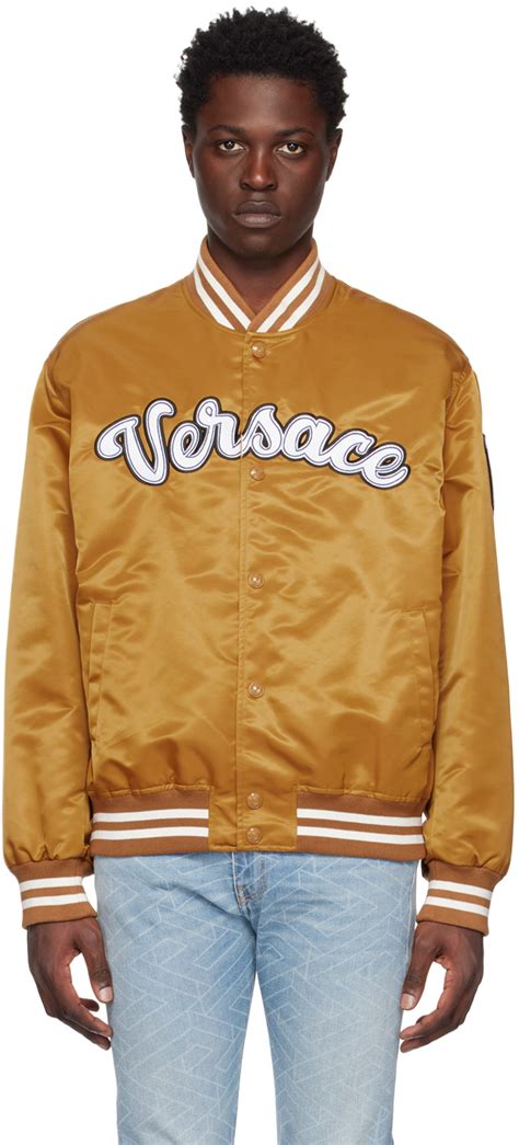 denim jacket versace 1990|Versace varsity bomber jacket.